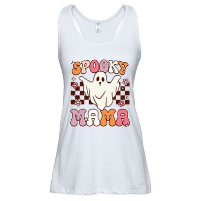 Retro Groovy Halloween Ghost Spooky Mama Costume Ladies Essential Flowy Tank