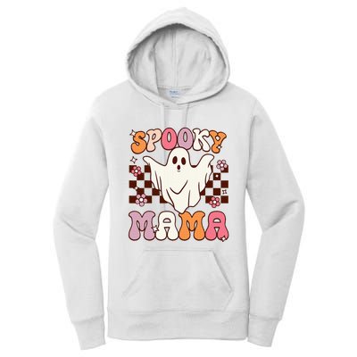 Retro Groovy Halloween Ghost Spooky Mama Costume Women's Pullover Hoodie