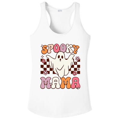 Retro Groovy Halloween Ghost Spooky Mama Costume Ladies PosiCharge Competitor Racerback Tank