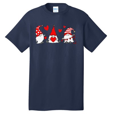 Red Gnomes Hearts Happy Valentines Day Funny Gnome Lover Tall T-Shirt