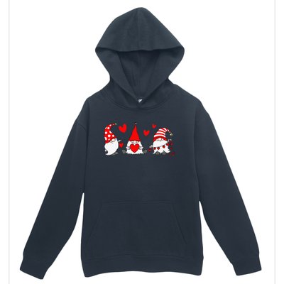 Red Gnomes Hearts Happy Valentines Day Funny Gnome Lover Urban Pullover Hoodie