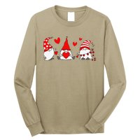 Red Gnomes Hearts Happy Valentines Day Funny Gnome Lover Long Sleeve Shirt