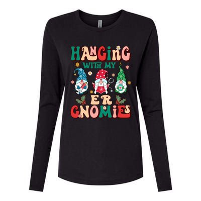 Retro Groovy Hanging With My Er Gnomies Nurse Xmas Gift Womens Cotton Relaxed Long Sleeve T-Shirt