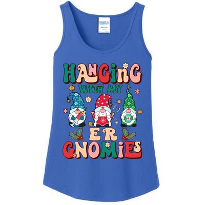 Retro Groovy Hanging With My Er Gnomies Nurse Xmas Gift Ladies Essential Tank