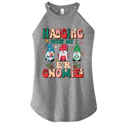 Retro Groovy Hanging With My Er Gnomies Nurse Xmas Gift Women’s Perfect Tri Rocker Tank