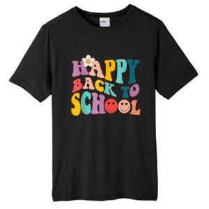 Retro Groovy Happy First Day Of School Back To School Gifts Tall Fusion ChromaSoft Performance T-Shirt