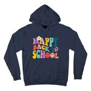 Retro Groovy Happy First Day Of School Back To School Gifts Hoodie