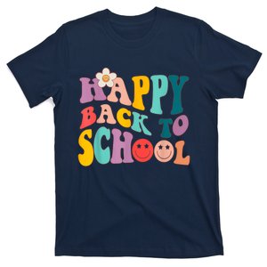 Retro Groovy Happy First Day Of School Back To School Gifts T-Shirt