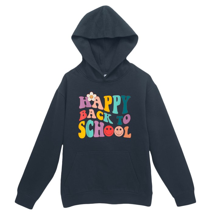 Retro Groovy Happy First Day Of School Back To School Gifts Urban Pullover Hoodie