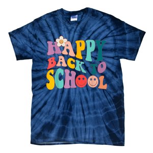 Retro Groovy Happy First Day Of School Back To School Gifts Tie-Dye T-Shirt