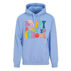 Retro Groovy Happy First Day Of School Back To School Gifts Unisex Surf Hoodie