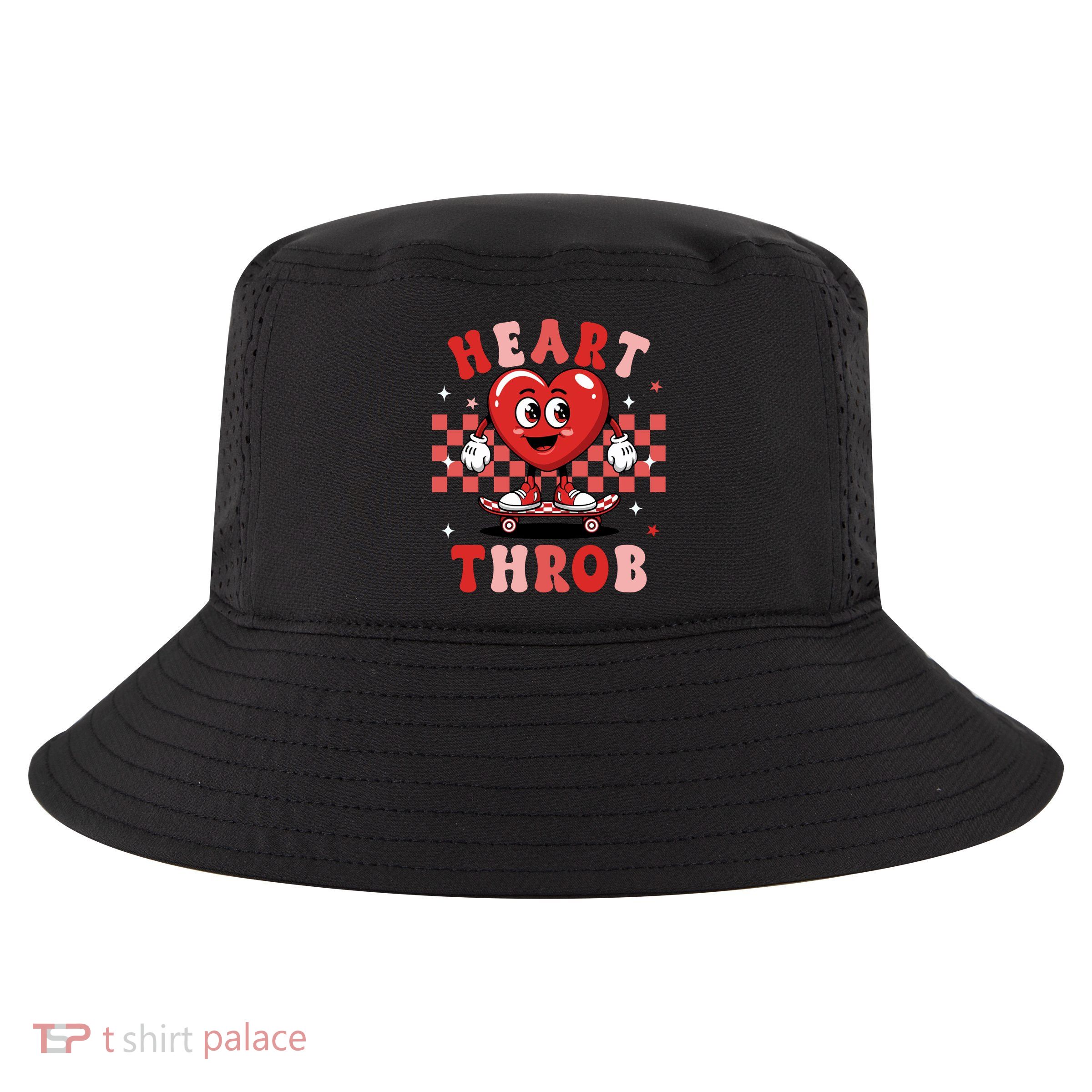 Retro Groovy Heart Throb Valentines Day Cool Comfort Performance Bucket Hat