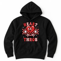 Retro Groovy Heart Throb Valentines Day Hoodie