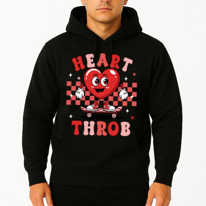Retro Groovy Heart Throb Valentines Day Hoodie
