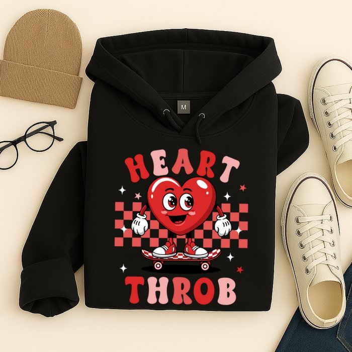 Retro Groovy Heart Throb Valentines Day Hoodie