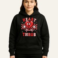 Retro Groovy Heart Throb Valentines Day Hoodie