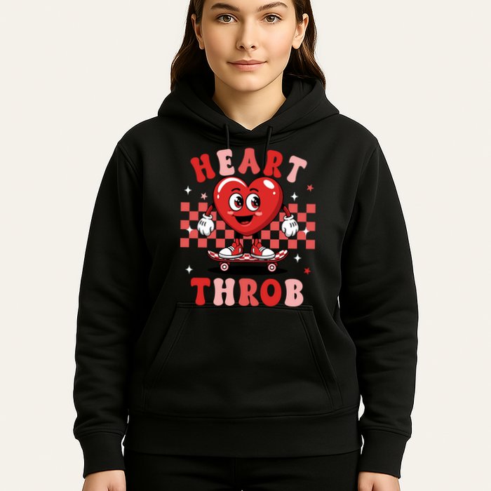 Retro Groovy Heart Throb Valentines Day Hoodie