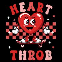 Retro Groovy Heart Throb Valentines Day Hoodie