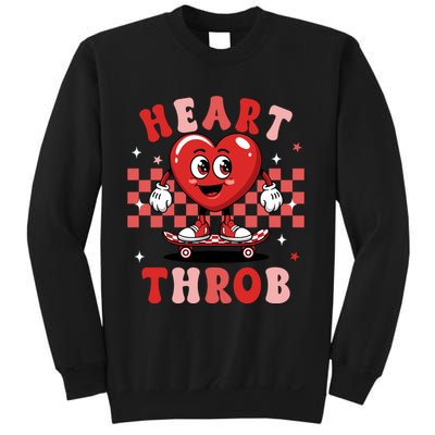 Retro Groovy Heart Throb Valentines Day Sweatshirt