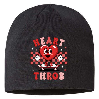 Retro Groovy Heart Throb Valentines Day Sustainable Beanie