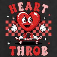 Retro Groovy Heart Throb Valentines Day Trucker Hat