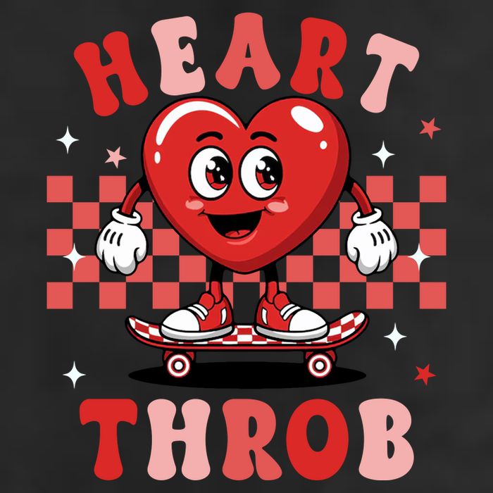 Retro Groovy Heart Throb Valentines Day Trucker Hat