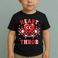 Retro Groovy Heart Throb Valentines Day Toddler T-Shirt