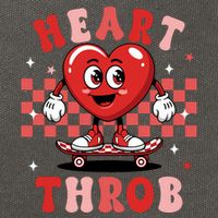 Retro Groovy Heart Throb Valentines Day Cotton Canvas Backpack