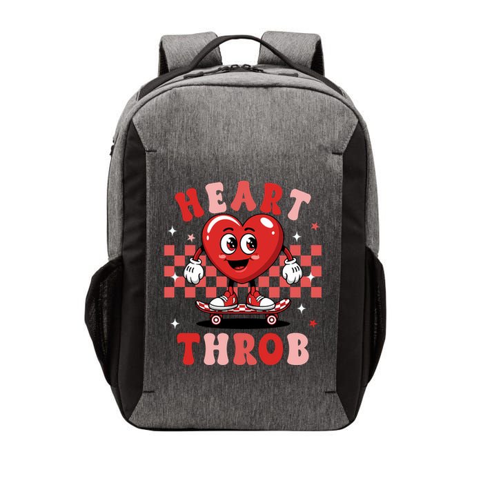 Retro Groovy Heart Throb Valentines Day Vector Backpack