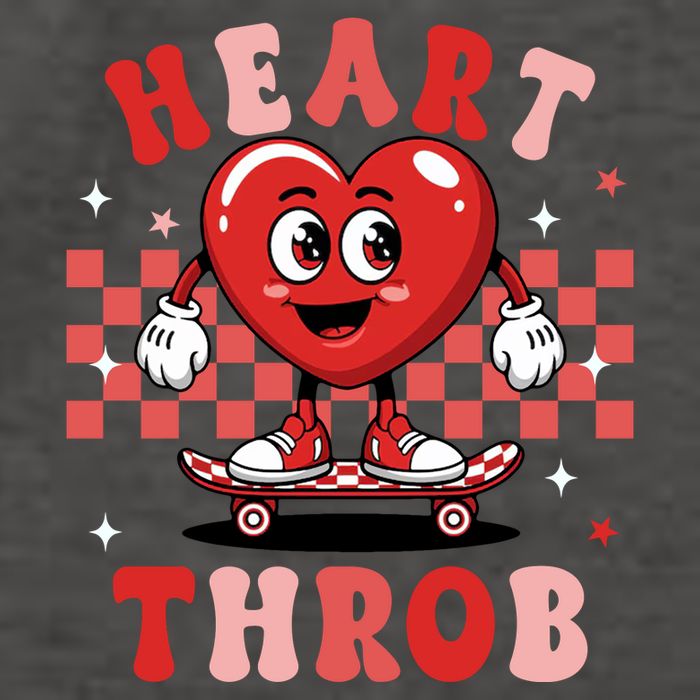 Retro Groovy Heart Throb Valentines Day Vector Backpack