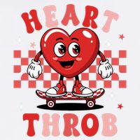 Retro Groovy Heart Throb Valentines Day Garment-Dyed Sweatshirt