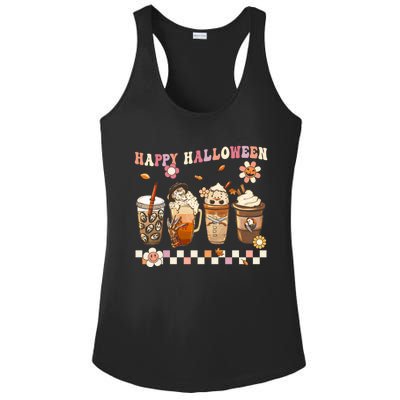 Retro Groovy Horror Fall Movie Coffee Hippie Halloween Witch Gift Ladies PosiCharge Competitor Racerback Tank