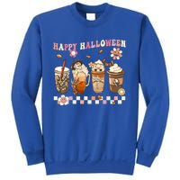 Retro Groovy Horror Fall Movie Coffee Hippie Halloween Witch Gift Sweatshirt