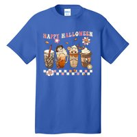 Retro Groovy Horror Fall Movie Coffee Hippie Halloween Witch Gift Tall T-Shirt