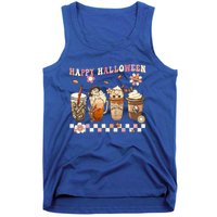 Retro Groovy Horror Fall Movie Coffee Hippie Halloween Witch Gift Tank Top