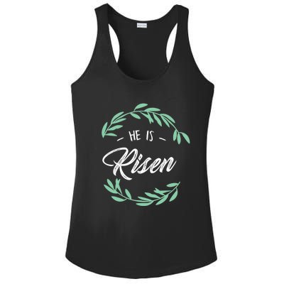 Religion Gift He Is Risen Resurrection Jesus Funny Gift Ladies PosiCharge Competitor Racerback Tank