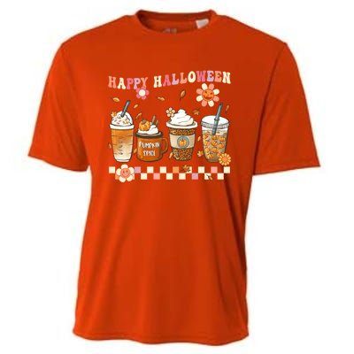 Retro Groovy Horror Fall Movie Coffee Hippie Halloween Witch Meaningful Gift Cooling Performance Crew T-Shirt