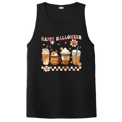 Retro Groovy Horror Fall Movie Coffee Hippie Halloween Witch Meaningful Gift PosiCharge Competitor Tank