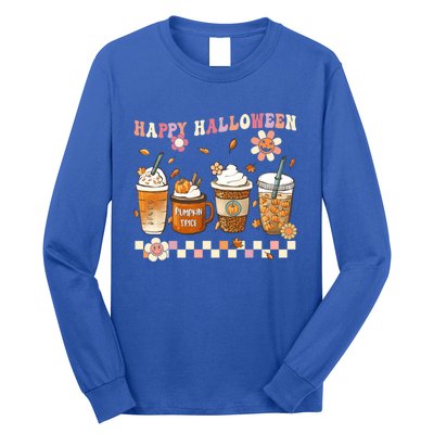 Retro Groovy Horror Fall Movie Coffee Hippie Halloween Witch Meaningful Gift Long Sleeve Shirt