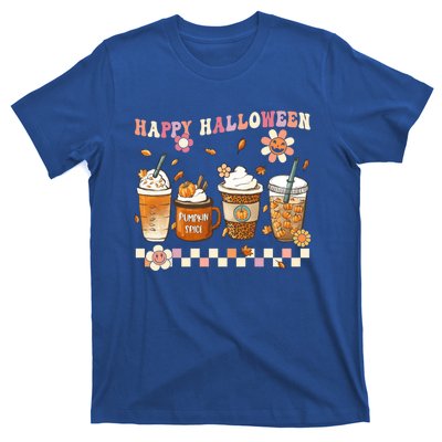 Retro Groovy Horror Fall Movie Coffee Hippie Halloween Witch Meaningful Gift T-Shirt