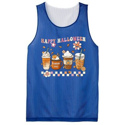 Retro Groovy Horror Fall Movie Coffee Hippie Halloween Witch Meaningful Gift Mesh Reversible Basketball Jersey Tank