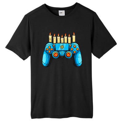 Retro Gamepad Happy Hanukkah Funny Pajama Family Matching Tall Fusion ChromaSoft Performance T-Shirt