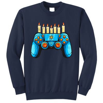 Retro Gamepad Happy Hanukkah Funny Pajama Family Matching Sweatshirt