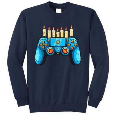 Retro Gamepad Happy Hanukkah Funny Pajama Family Matching Tall Sweatshirt