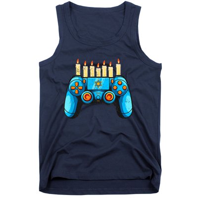 Retro Gamepad Happy Hanukkah Funny Pajama Family Matching Tank Top