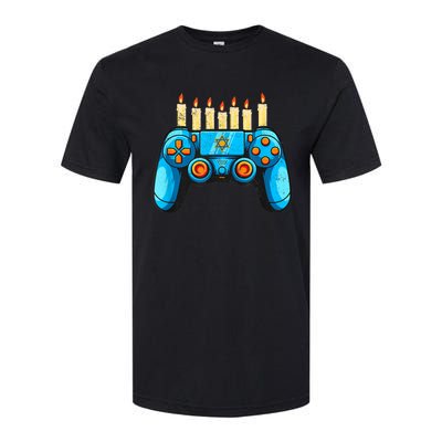 Retro Gamepad Happy Hanukkah Funny Pajama Family Matching Softstyle CVC T-Shirt