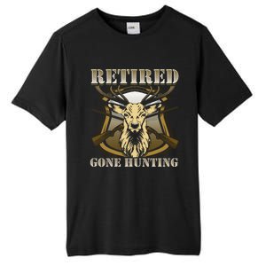 Retired Gone Hunting Dad Grandpa Gift Tall Fusion ChromaSoft Performance T-Shirt