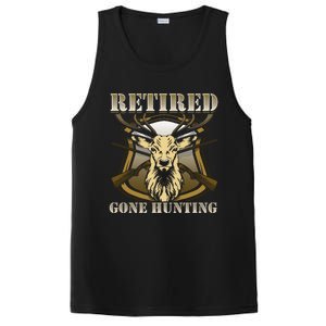 Retired Gone Hunting Dad Grandpa Gift PosiCharge Competitor Tank