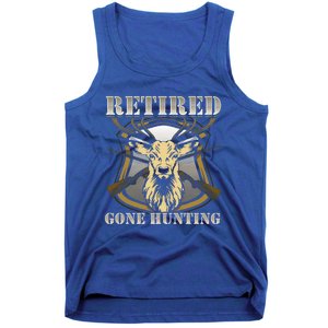 Retired Gone Hunting Dad Grandpa Gift Tank Top