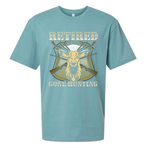 Retired Gone Hunting Dad Grandpa Gift Sueded Cloud Jersey T-Shirt